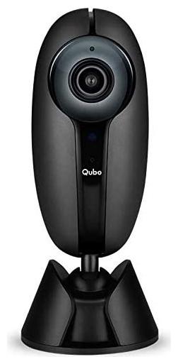 QUBO Smart Home Security WiFi Camera (Black) | Trust of Hero Group| Intruder Alarm System | 1080p Full HD 2MP Camera | Works with Alexa & Google | Designed and Made in India