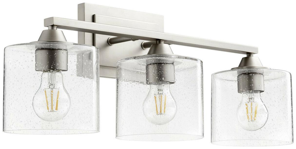

Quorum International 5202-3-65 Dakota Bathroom Vanity Light Satin Nickel