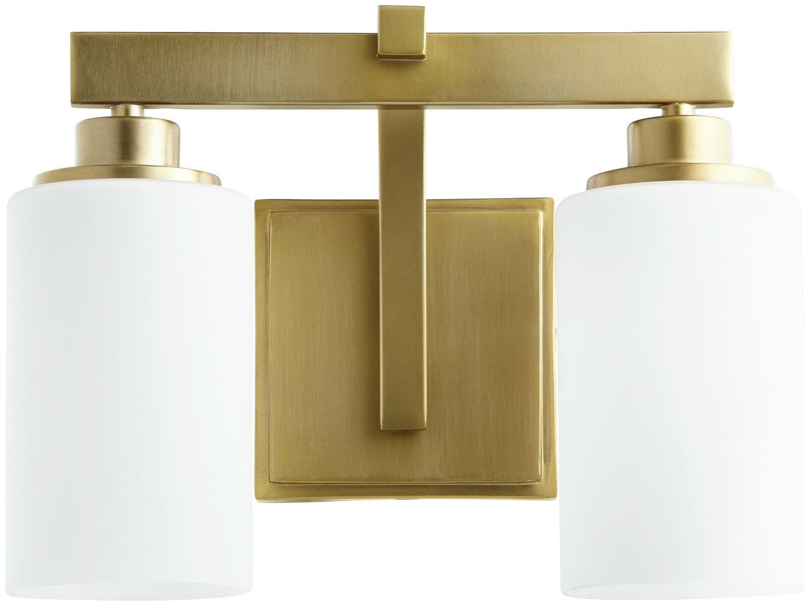 

Quorum International 5207-2 Lancaster 2 Light 13-1 4 W Bathroom - Brass