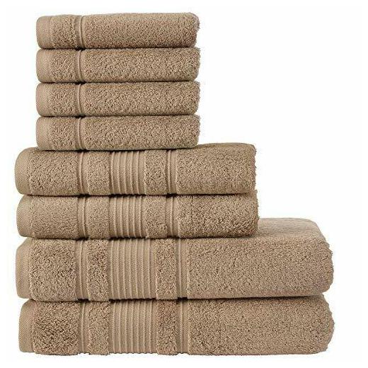 

Qute Home Towel Set 2 Bath Towels 2 Hand Towels and 4 Washcloths (Brown)
