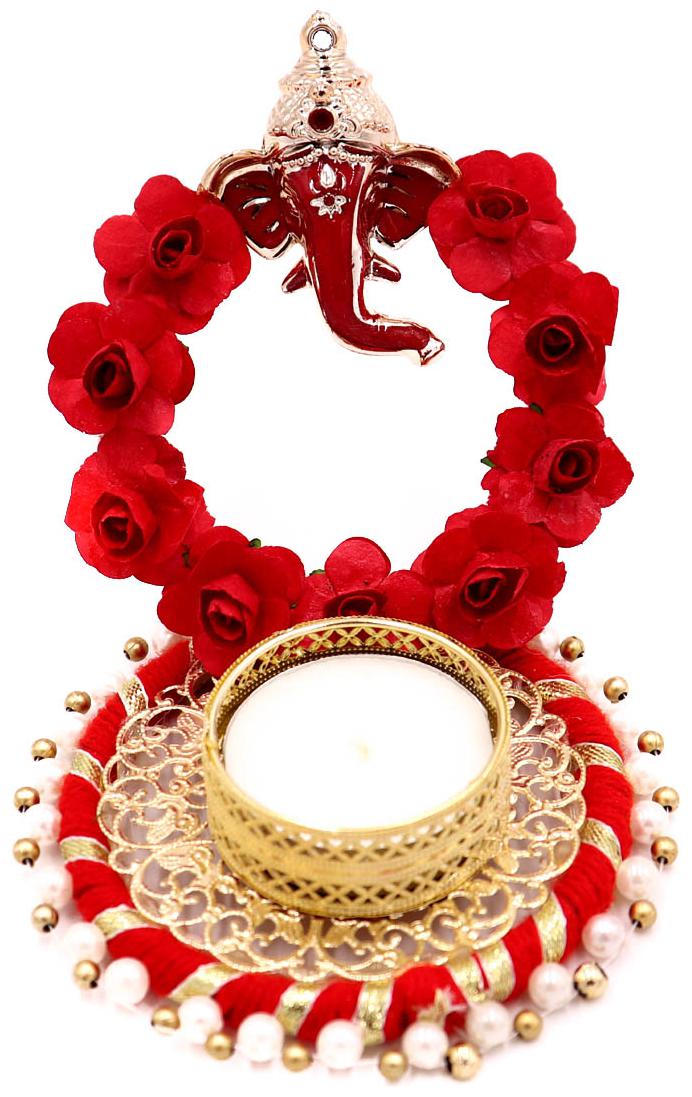 

QUVYARTS Metal Red Candle