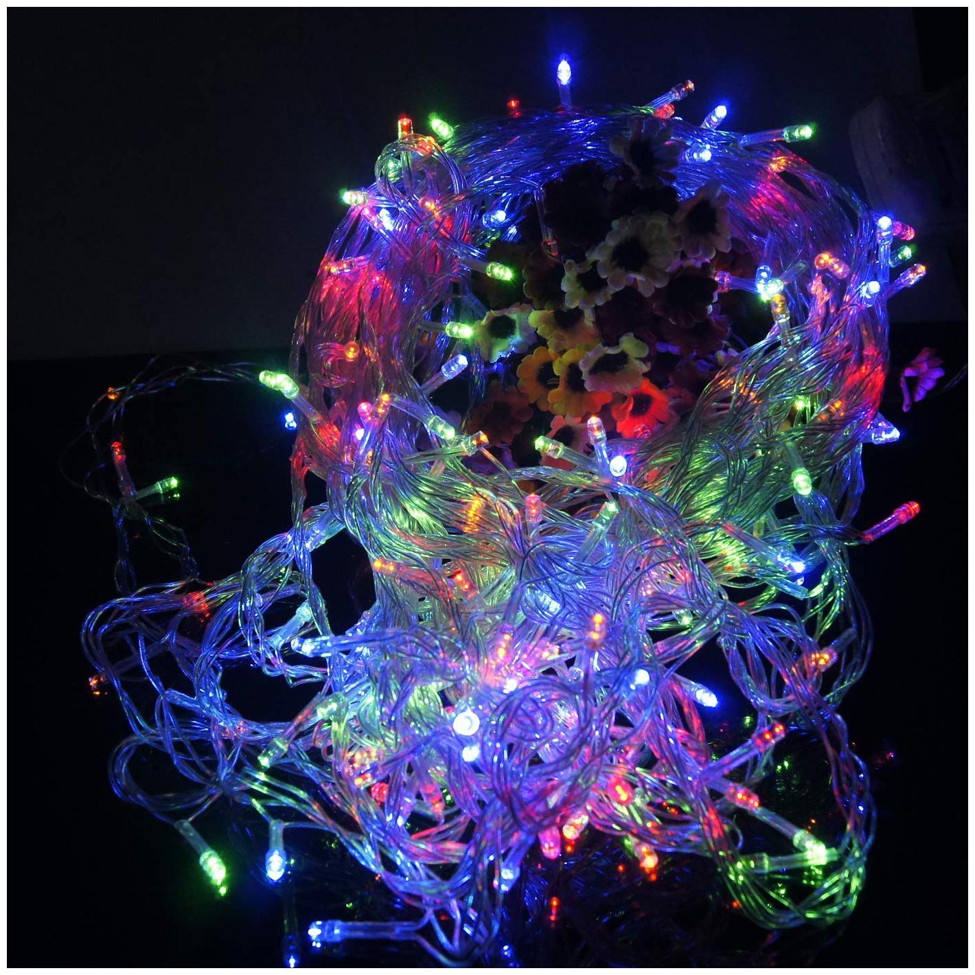 

R G B 26LEDs 8M LED String Fairy Lights Decorative Rope Firefly Lights for Patio Pathway Bedroom Outdoor and Indoor