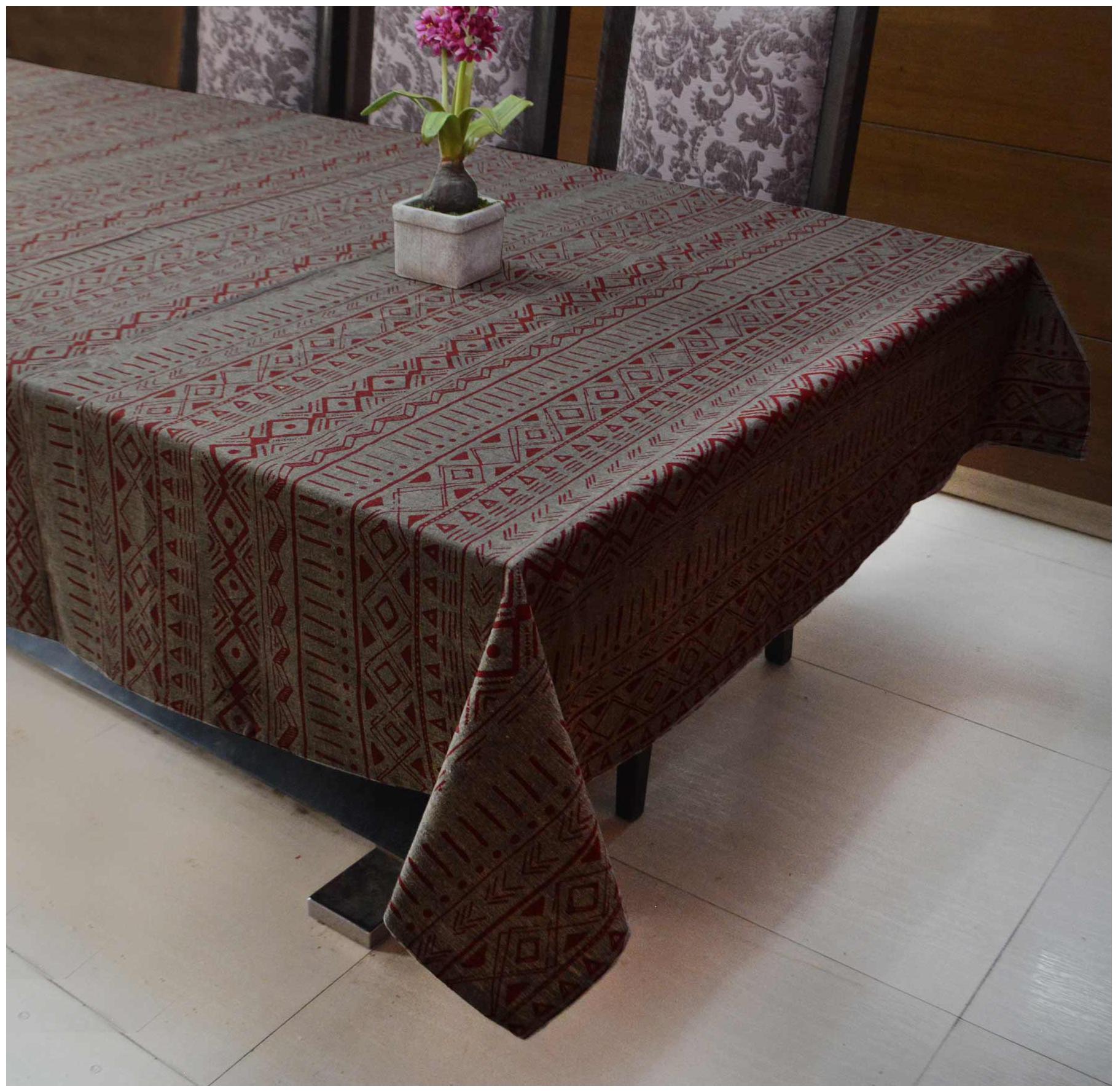 

R home Cotton Traditional 4 Seater Printed Table Cover