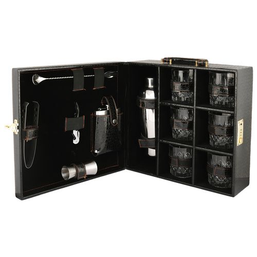 

R J Star 6 Glasses Portable Bar Set(Rjspbs6 Hip Flask Glasses Jigger) Set of 12