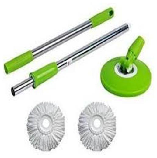 

R J Star Home Cleaning 360 Spin Mop-Stick Also 2 Microfibre Pocha Wipe