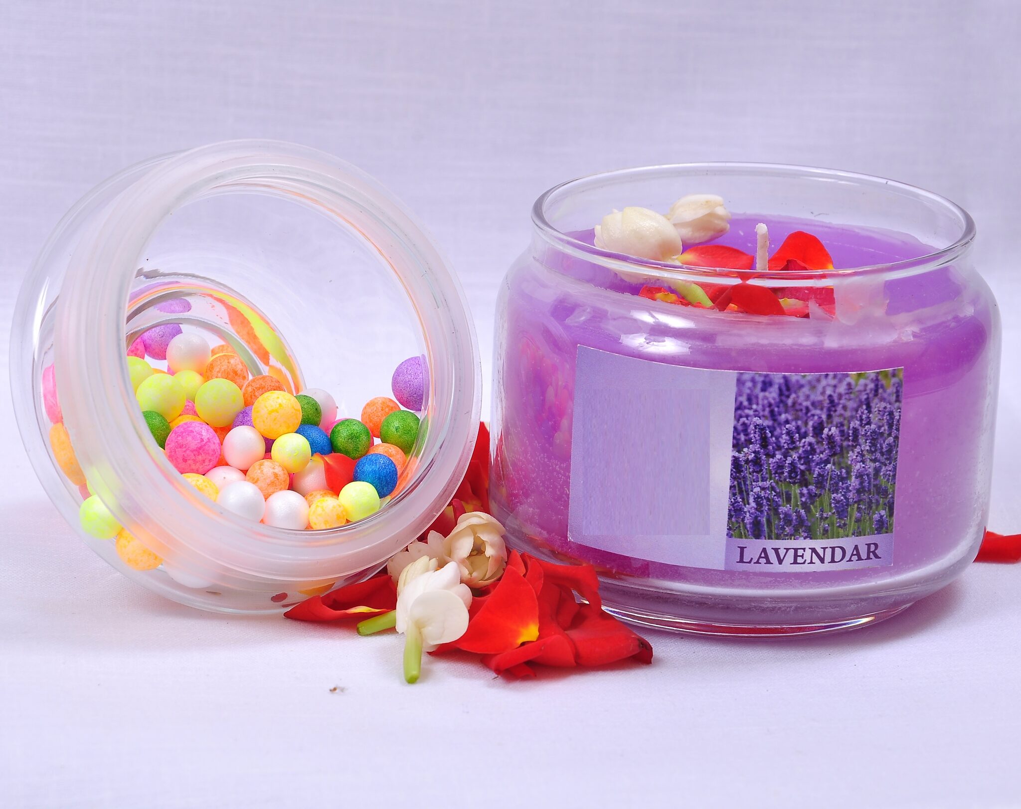 

RABIYA DEVELOPERS Glass Purple Candle