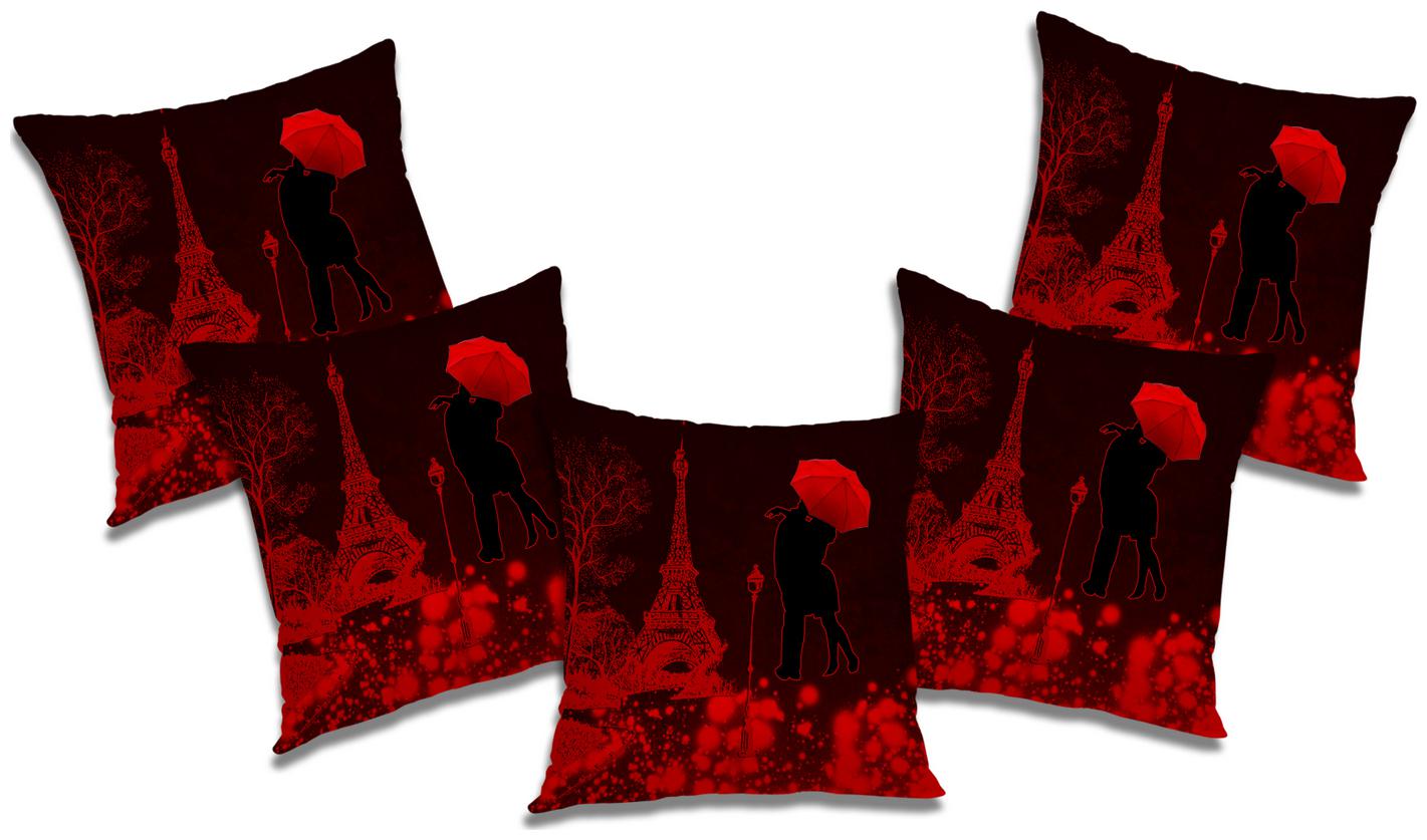 

RADANYA 3D Printed Cushion Cover with Filler (Set of 5) 20x20 inch