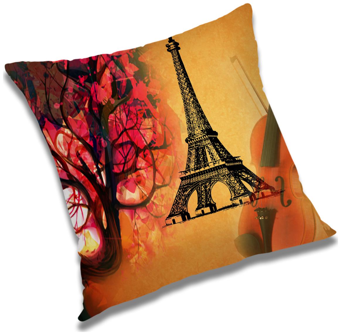 

RADANYA 3d printed Polyester White Cushion Cover ( Extra large Pack of 1 )