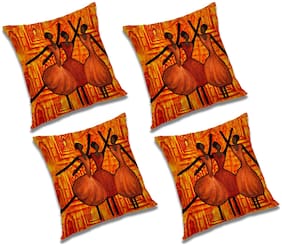 RADANYA 3D Printed Cushion Cover with Filler (Set of 4) 20x20 inch