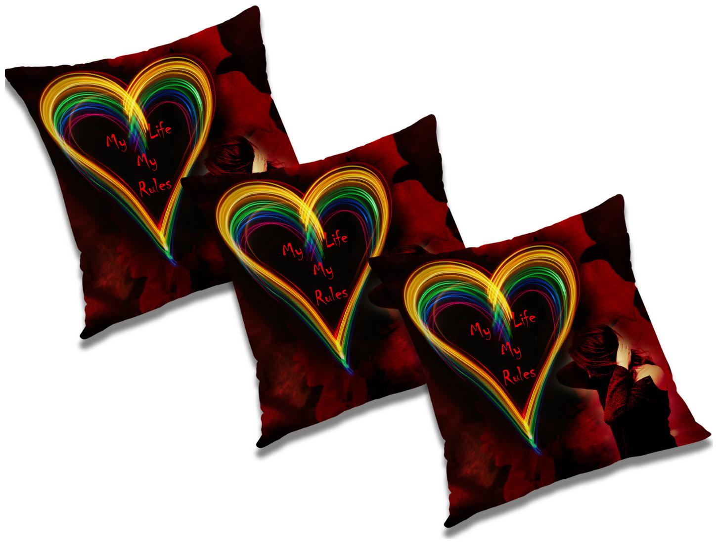 

RADANYA 3D Printed Cushion Cover (Set of 3) 18x18 inch