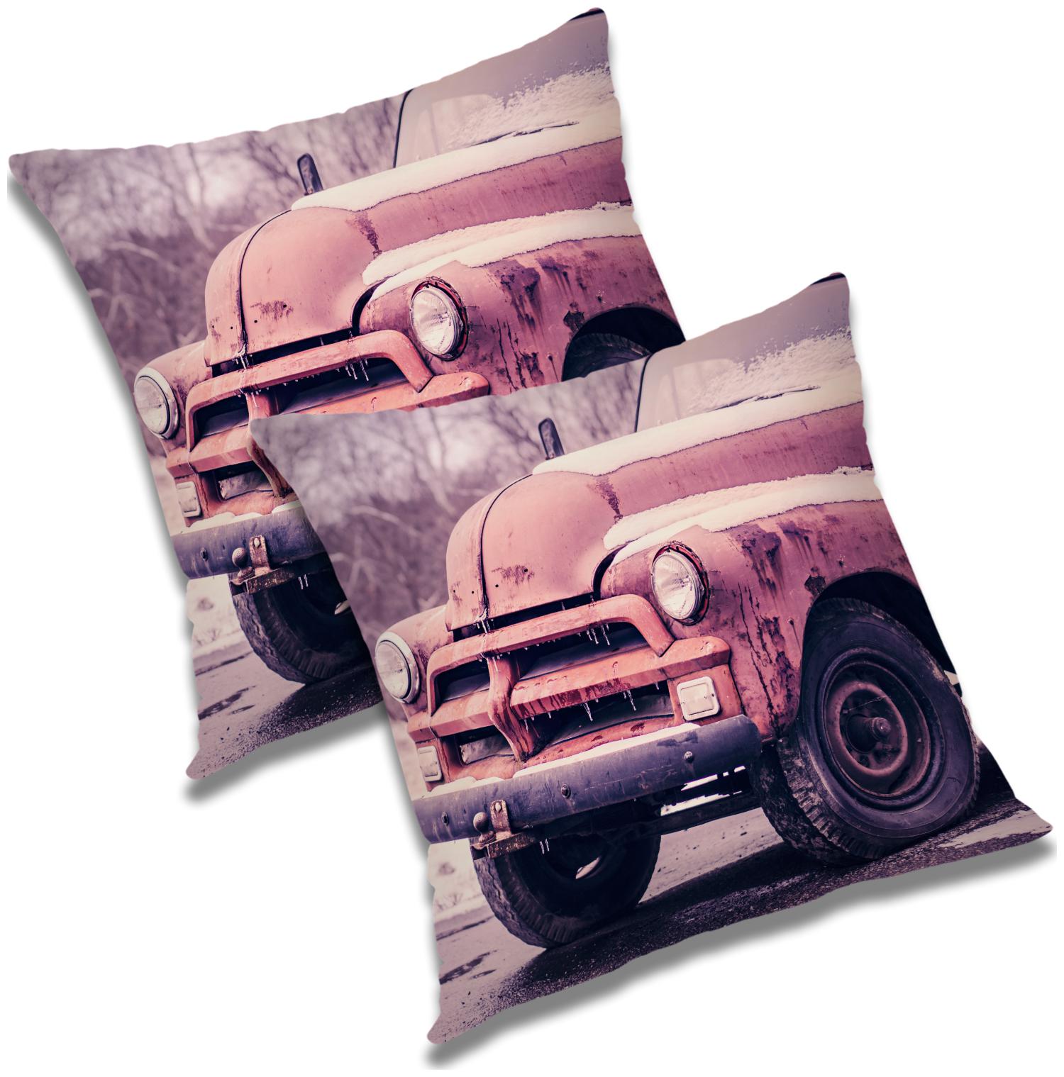 

RADANYA 3d printed Polyester Red Cushion Cover ( Regular Pack of 2 )