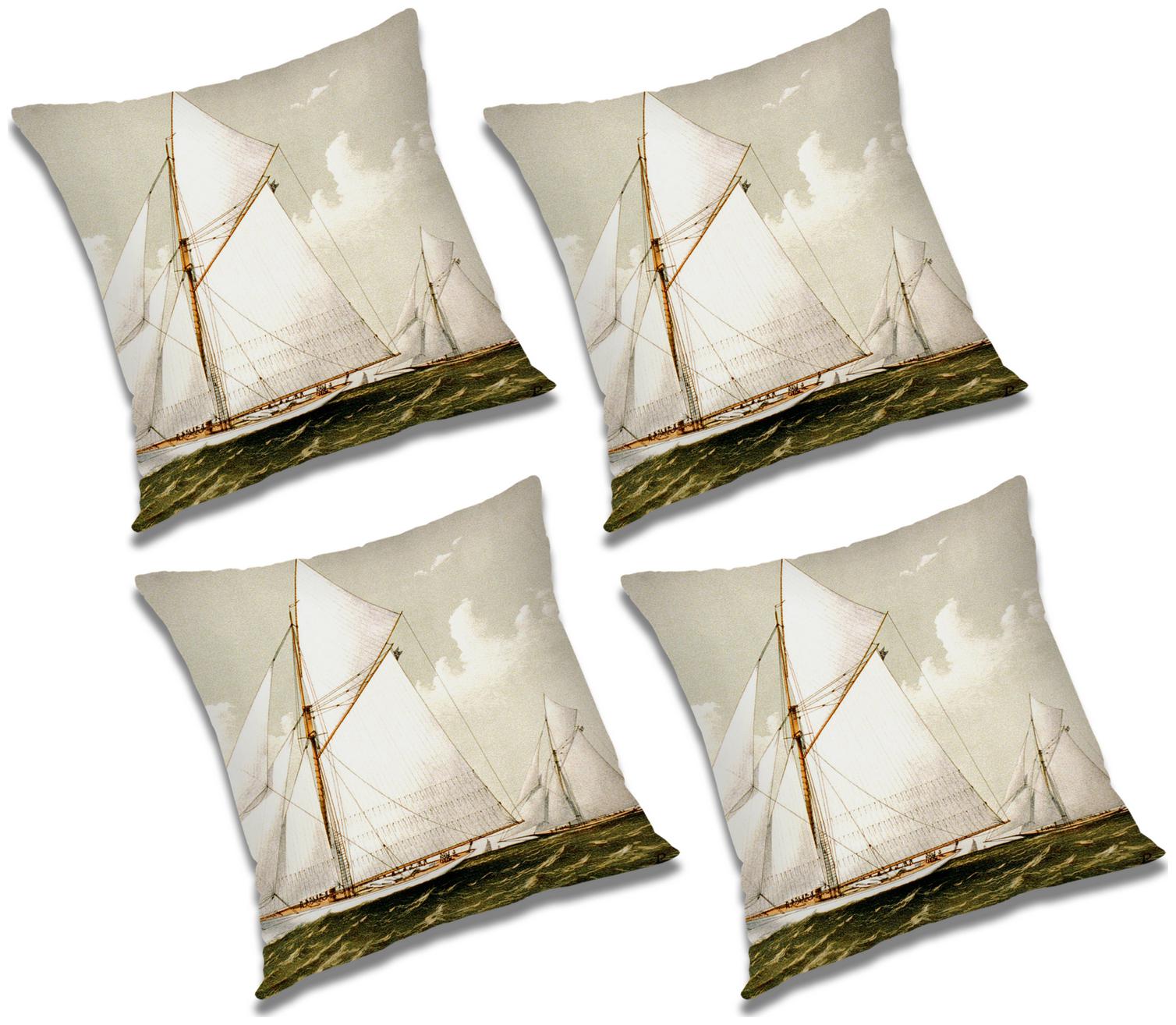 

RADANYA 3D Printed Cushion Cover with Filler (Set of 4) 16x16 inch