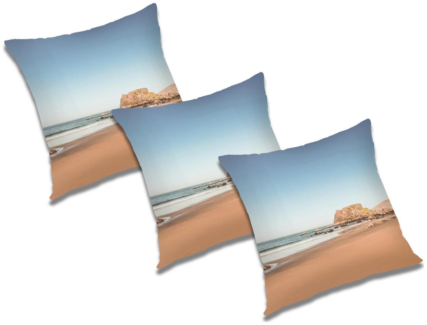 

RADANYA 3D Printed Cushion Cover with Filler (Set of 3) 16x16 inch
