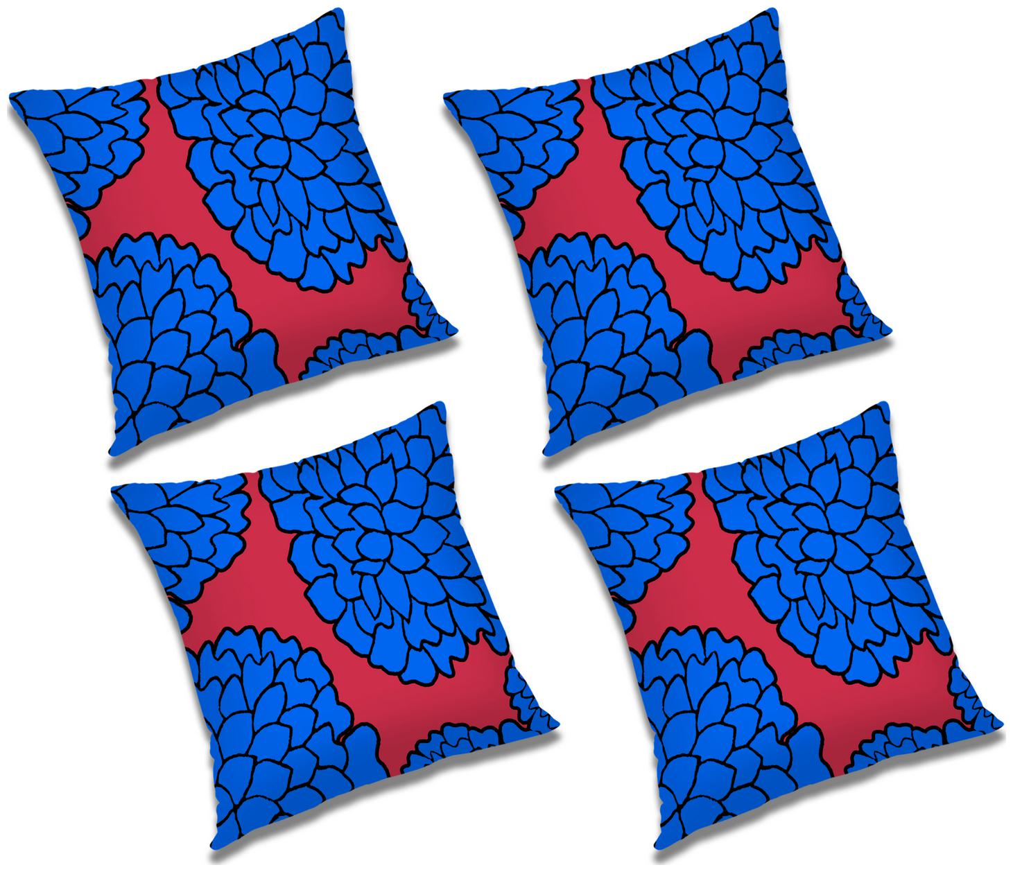 

RADANYA 3D Printed Cushion Cover with Filler (Set of 4) 24x24 inch