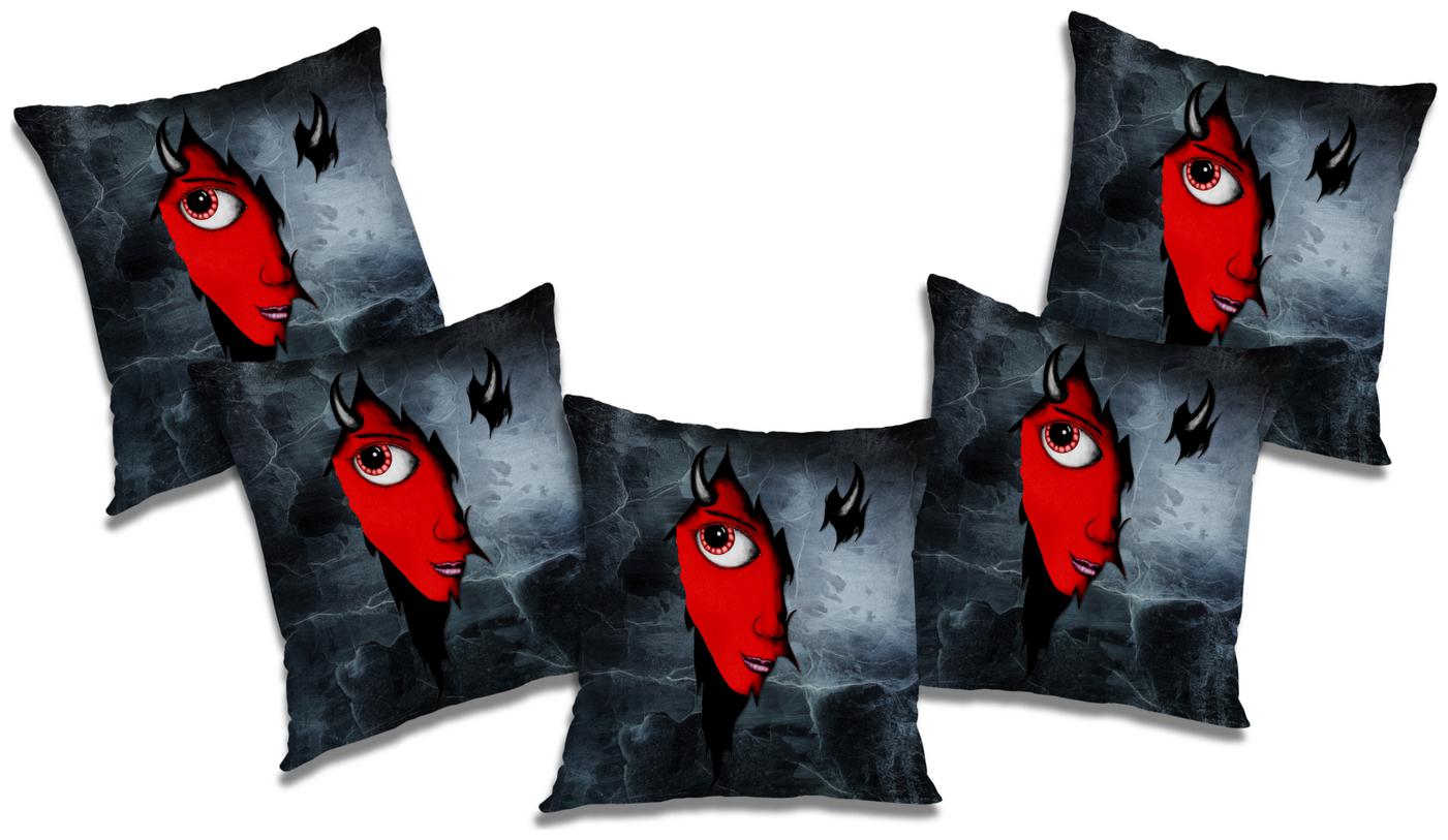 

RADANYA 3D Printed Cushion Cover with Filler (Set of 5) 20x20 inch