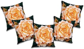 RADANYA 3D Printed Cushion Cover with Filler (Set of 5) 24x24 inch