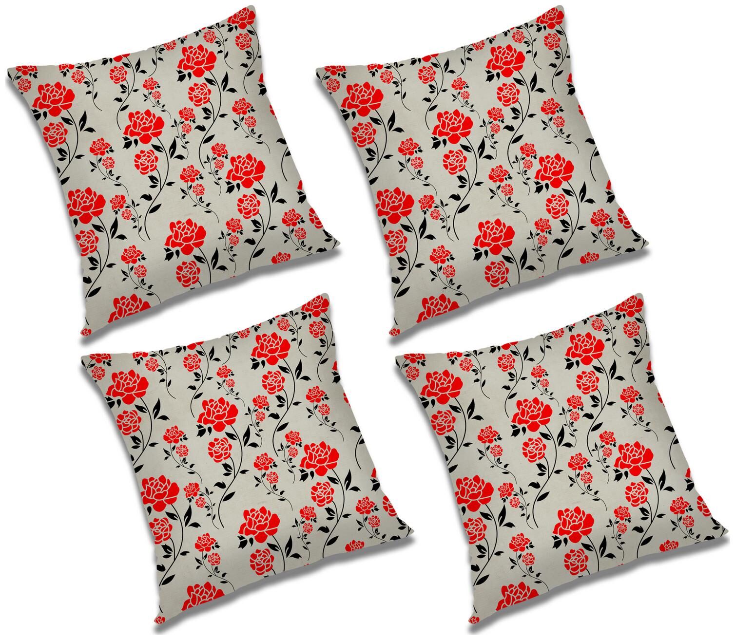 

RADANYA 3D Printed Cushion Cover with Filler (Set of 4) 24x24 inch