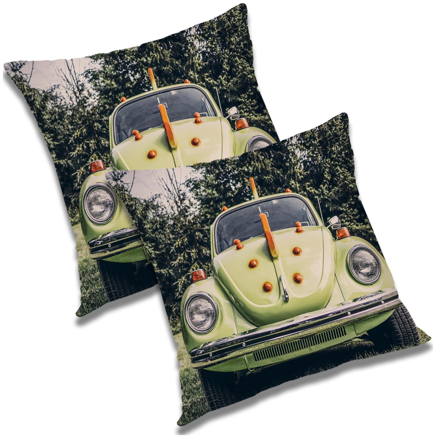 

RADANYA 3d printed Polyester Green Cushion Cover ( Small Pack of 2 )