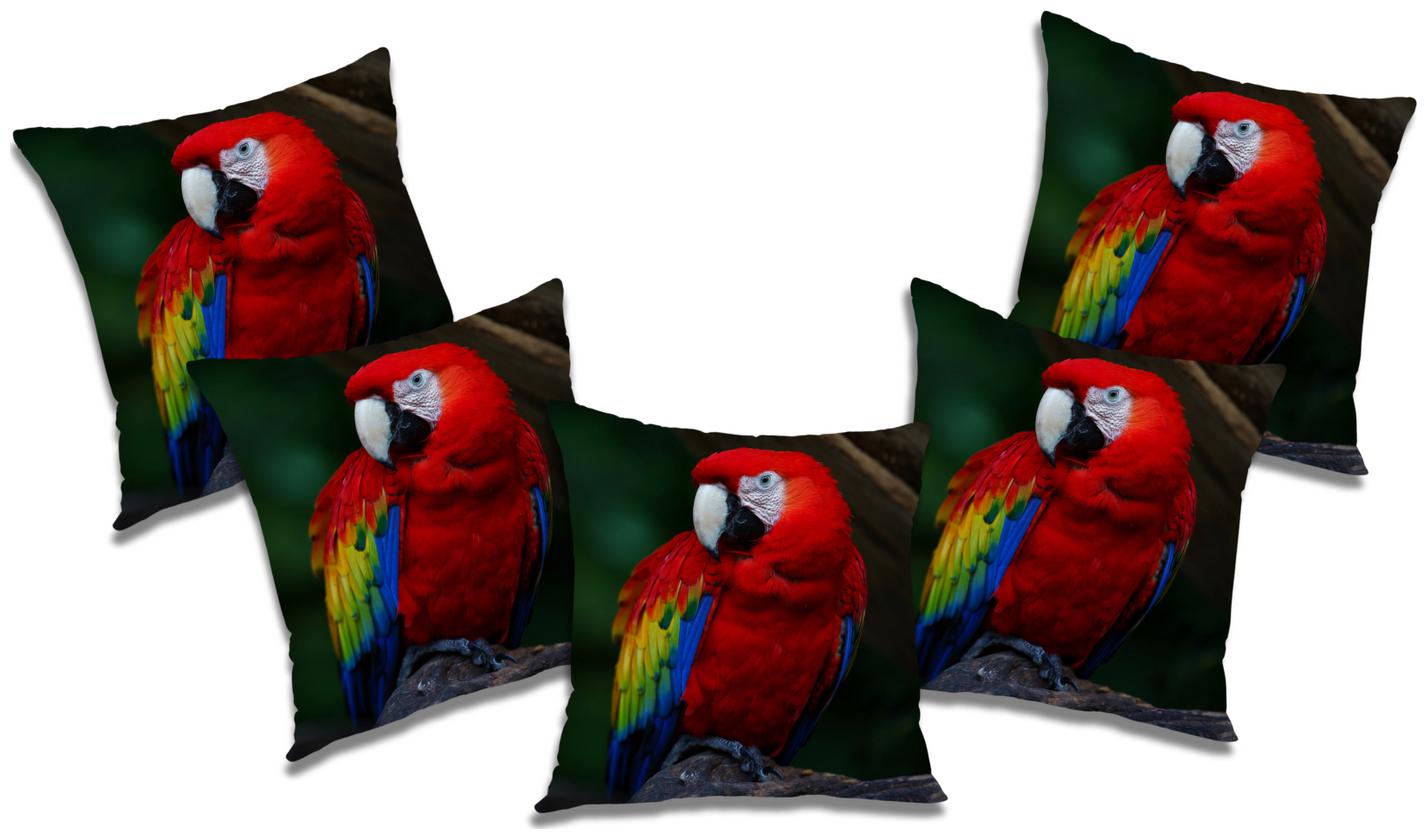 

RADANYA 3D Printed Cushion Cover with Filler (Set of 5) 24x24 inch