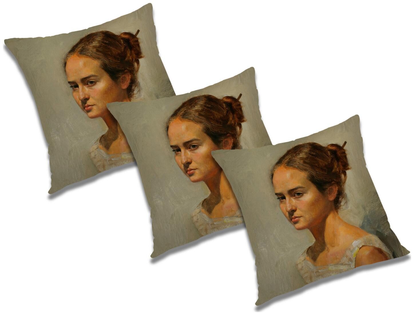

RADANYA 3d printed Polyester Green Cushion Cover ( Large Pack of 3 )