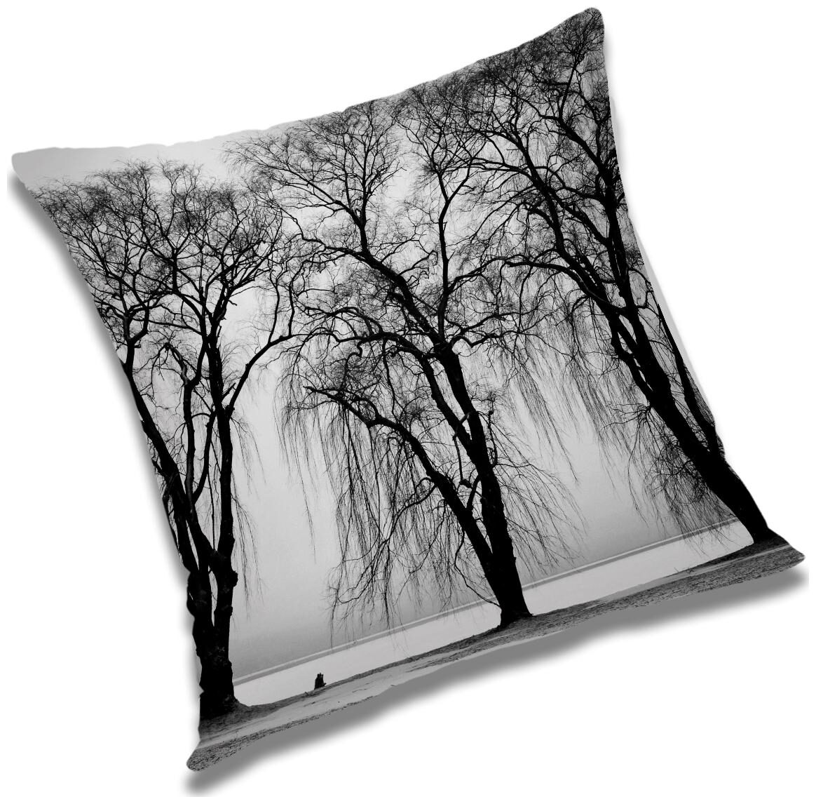 

RADANYA 3d printed Polyester Black Cushion Cover ( Large Pack of 1 )