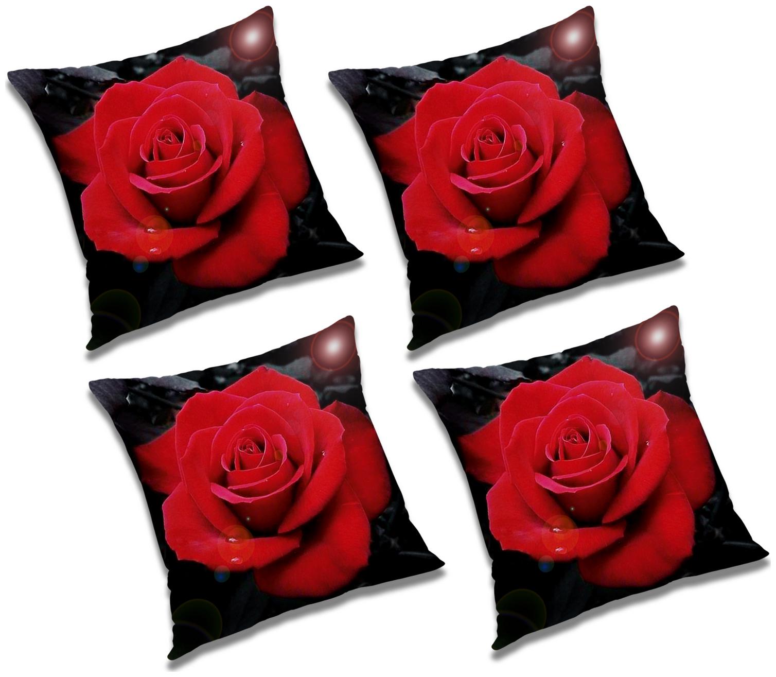 

RADANYA 3D Printed Cushion Cover with Filler (Set of 4) 18x18 inch