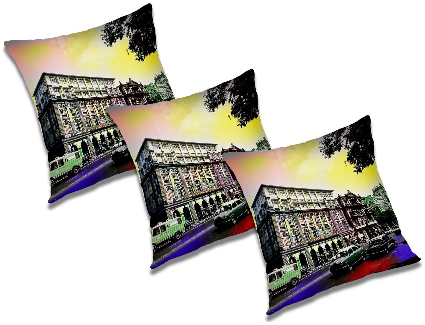 

RADANYA 3D Printed Cushion Cover with Filler (Set of 3) 20x20 inch
