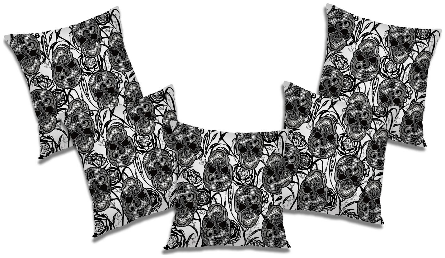

RADANYA 3D Printed Cushion Cover with Filler (Set of 5) 20x20 inch