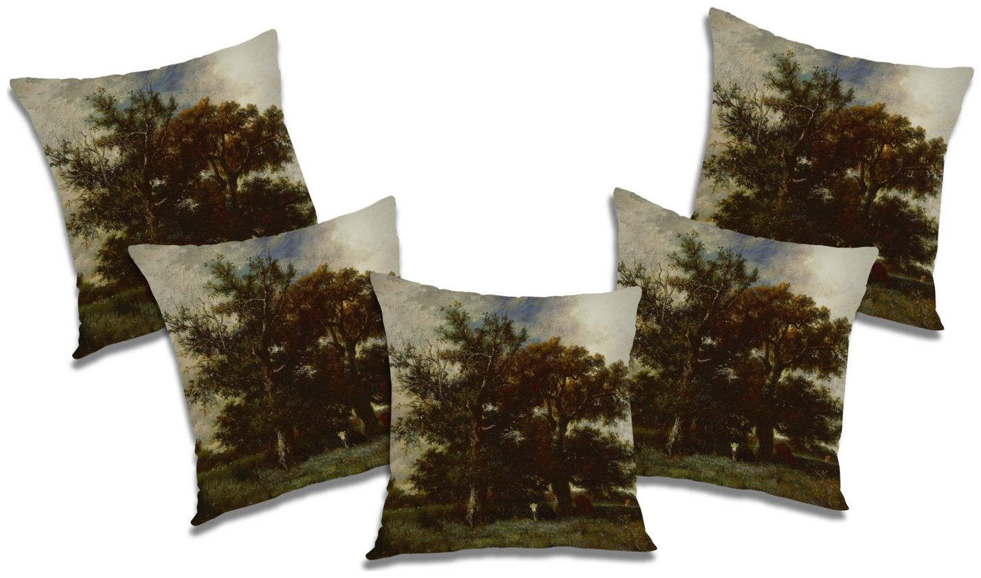 

RADANYA 3D Printed Cushion Cover (Set of 5) 12X12 inch