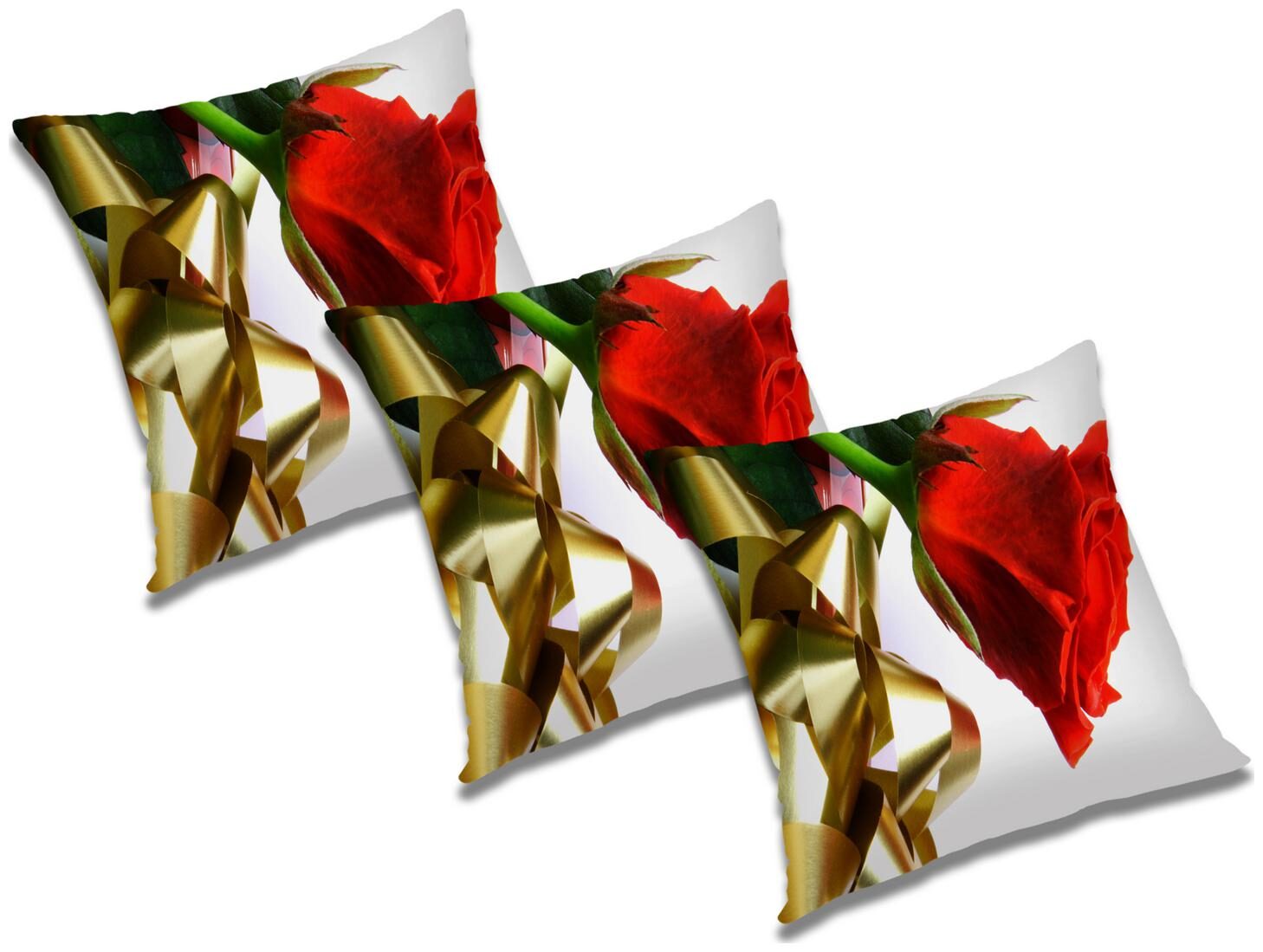 

RADANYA 3D Printed Cushion Cover with Filler (Set of 3) 24x24 inch
