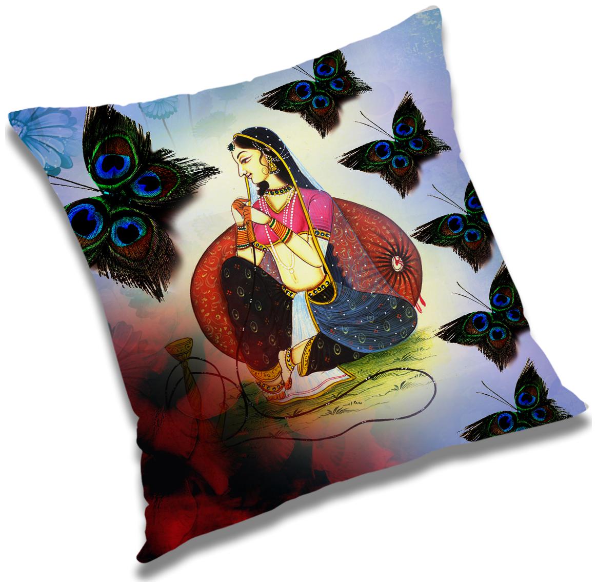 

RADANYA 3D Printed Cushion Cover with Filler Set 20x20 inch