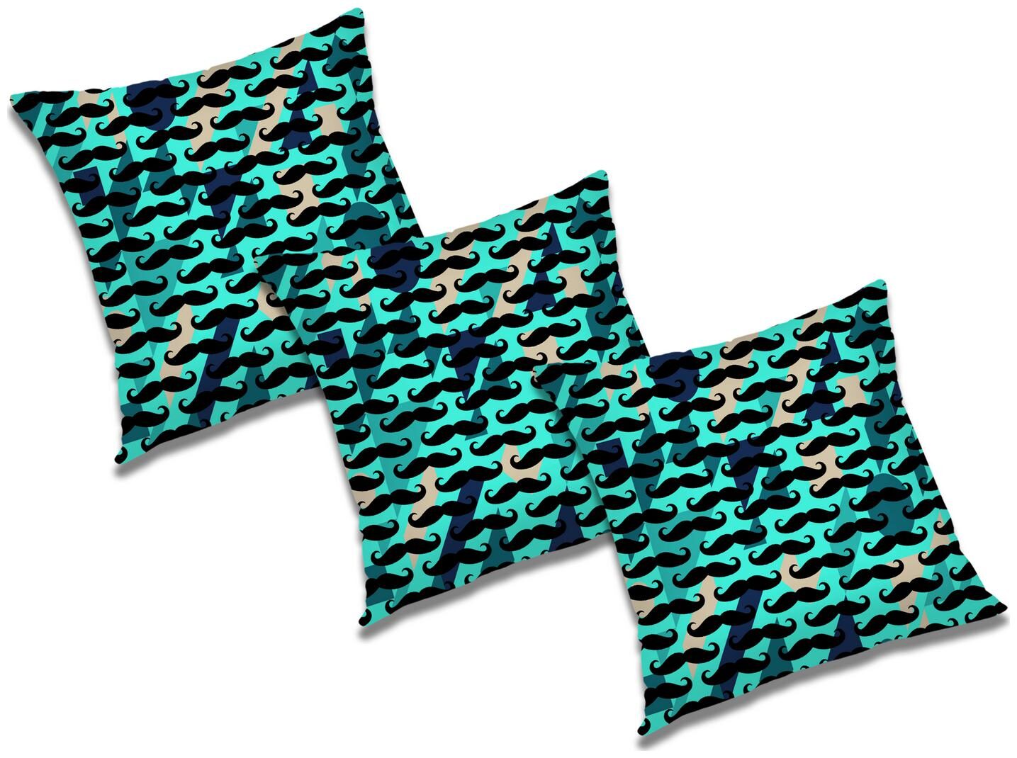 

RADANYA 3D Printed Cushion Cover with Filler (Set of 3) 24x24 inch