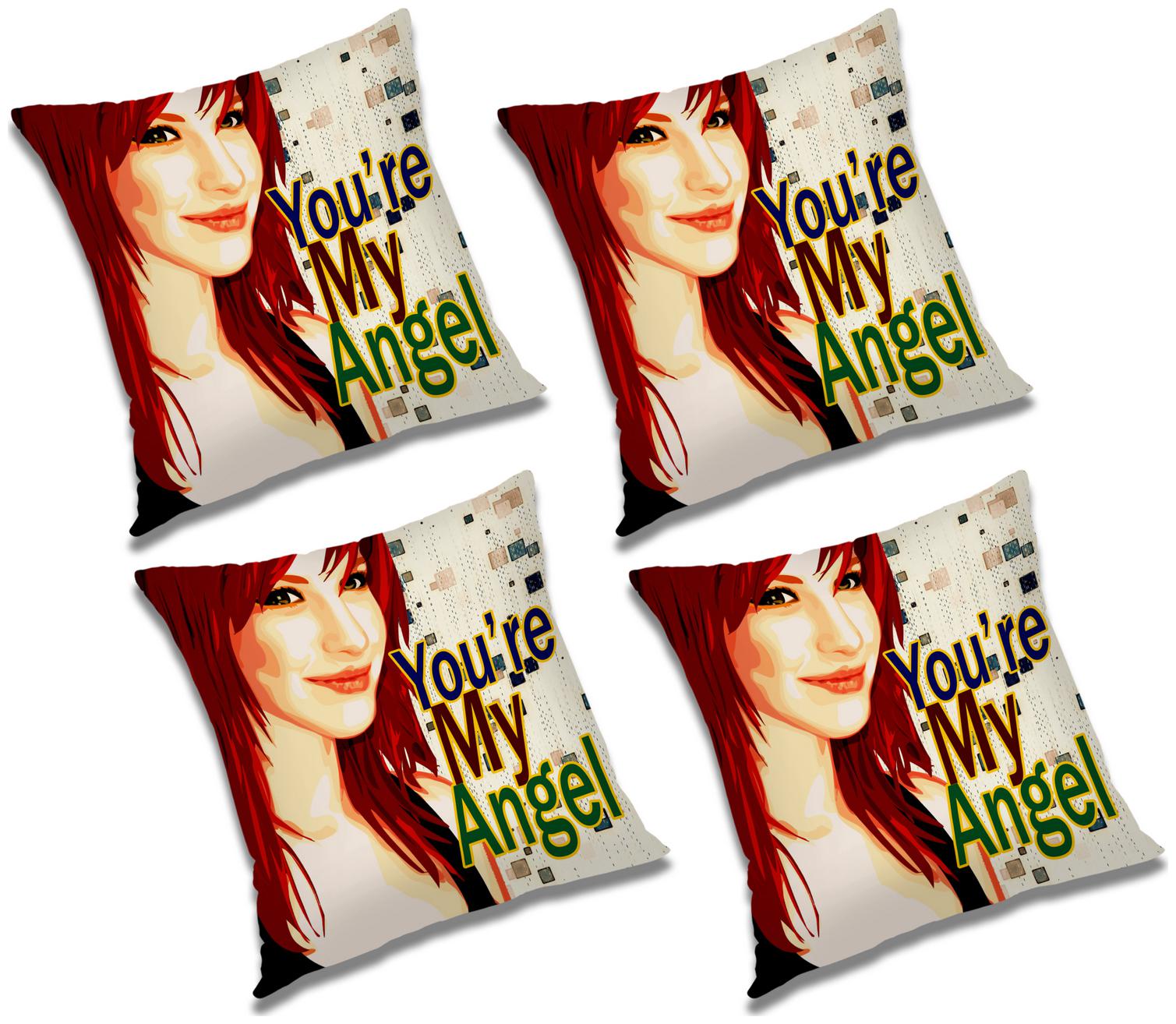 

RADANYA 3d printed Polyester Brown Cushion Cover ( Large Pack of 4 )