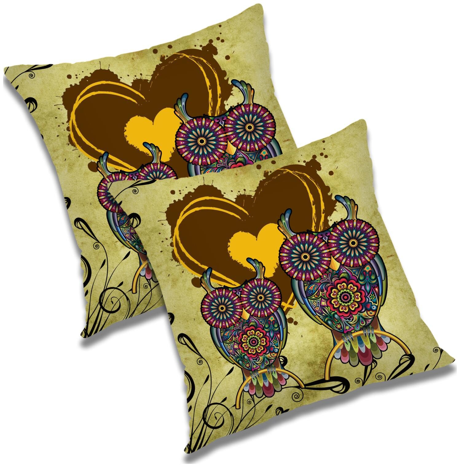

RADANYA 3D Printed Cushion Cover with Filler Set 24x24 inch