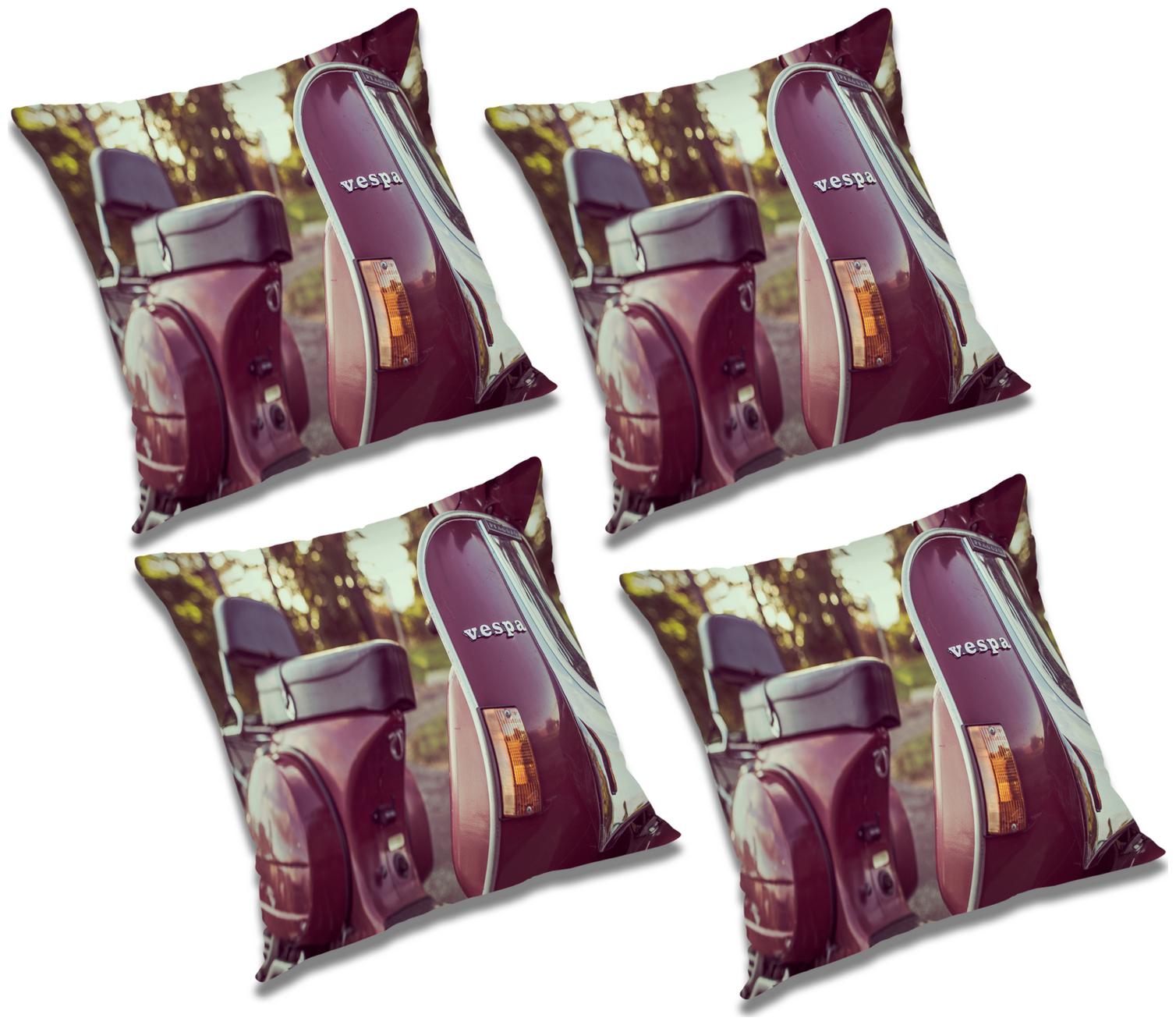

RADANYA 3D Printed Cushion Cover with Filler (Set of 4) 16x16 inch