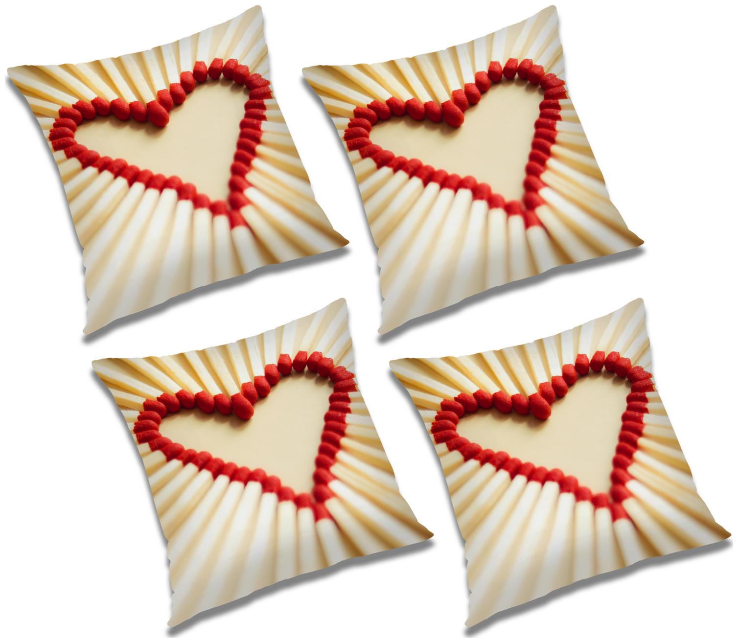 

RADANYA 3D Printed Cushion Cover with Filler (Set of 4) 20x20 inch