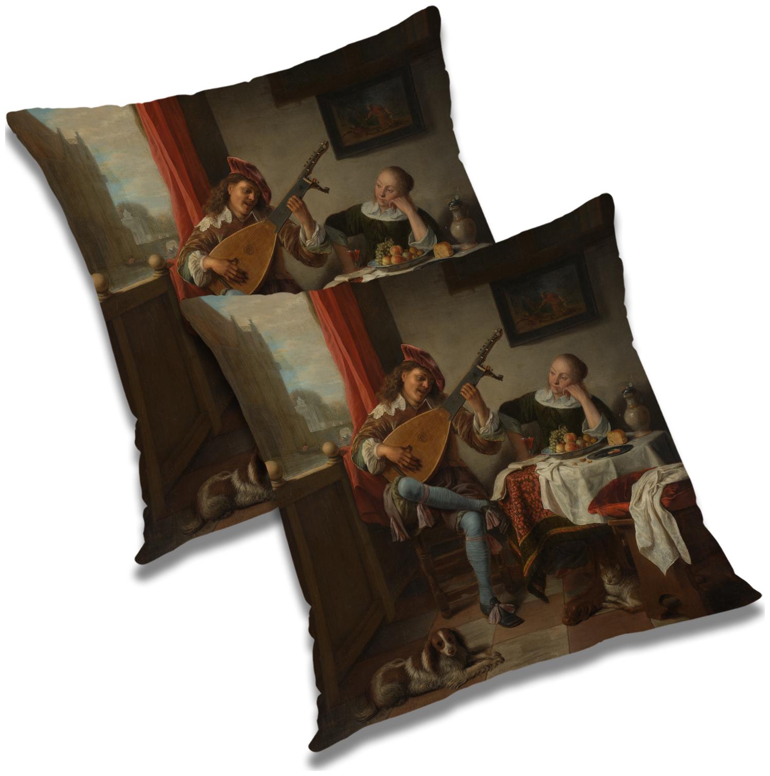 

RADANYA 3D Printed Cushion Cover with Filler Set 18x18 inch