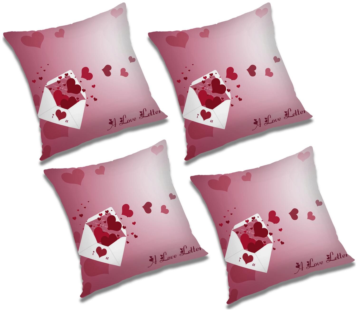

RADANYA 3d printed Polyester Pink Cushion Cover ( Regular Pack of 4 )