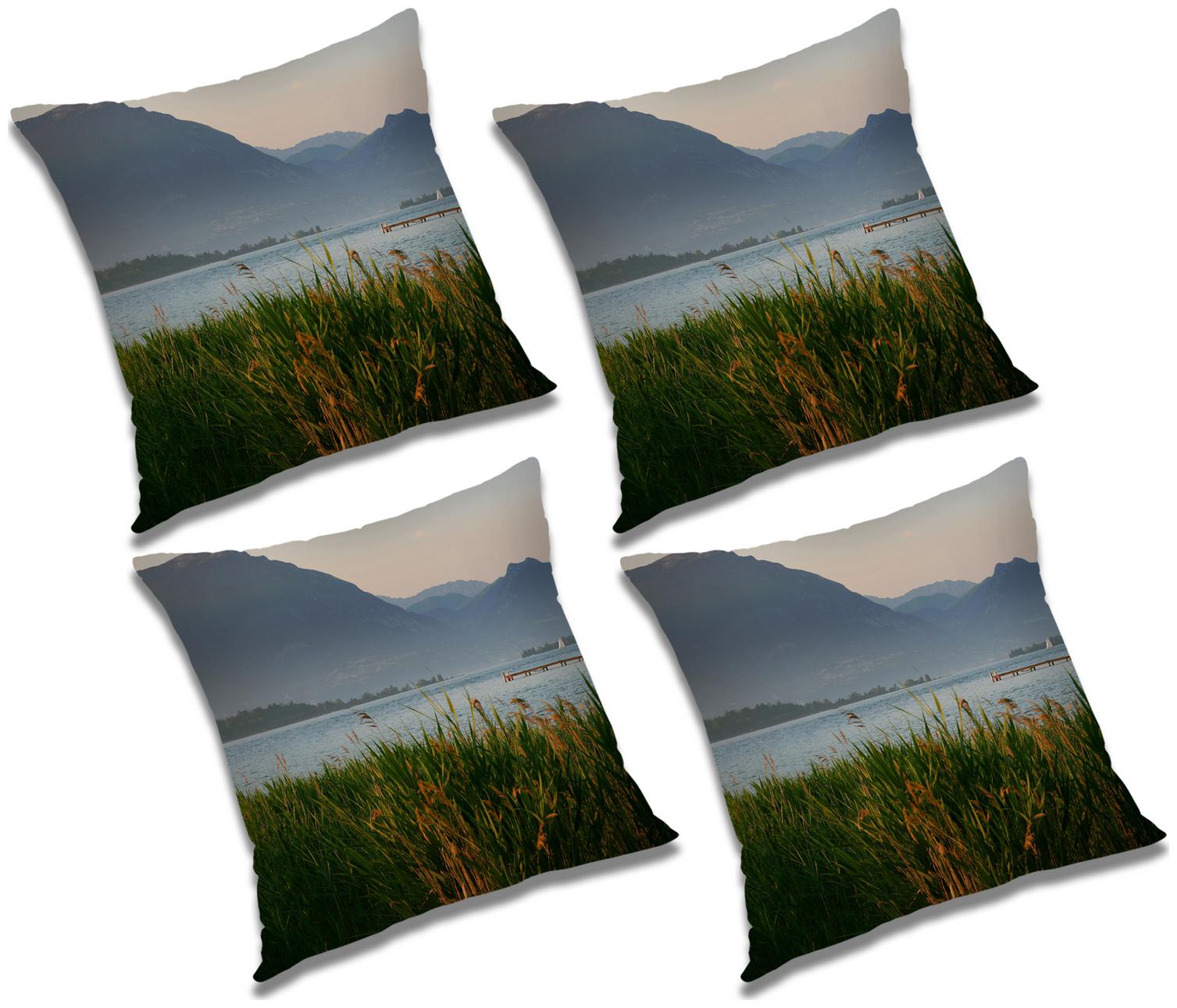 

RADANYA 3D Printed Cushion Cover with Filler (Set of 4) 16x16 inch
