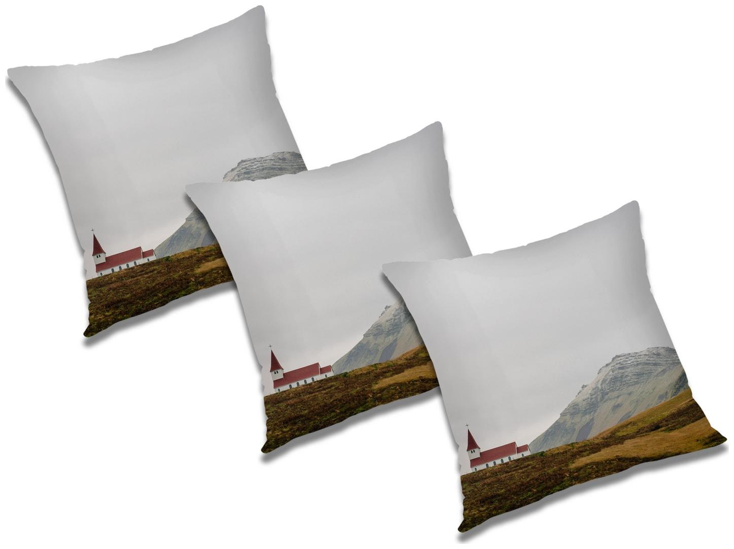 

RADANYA 3D Printed Cushion Cover with Filler (Set of 3) 12X12 inch