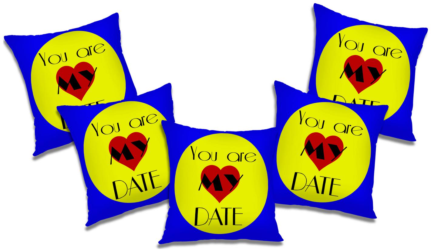 

RADANYA 3D Printed Cushion Cover with Filler (Set of 5) 18x18 inch