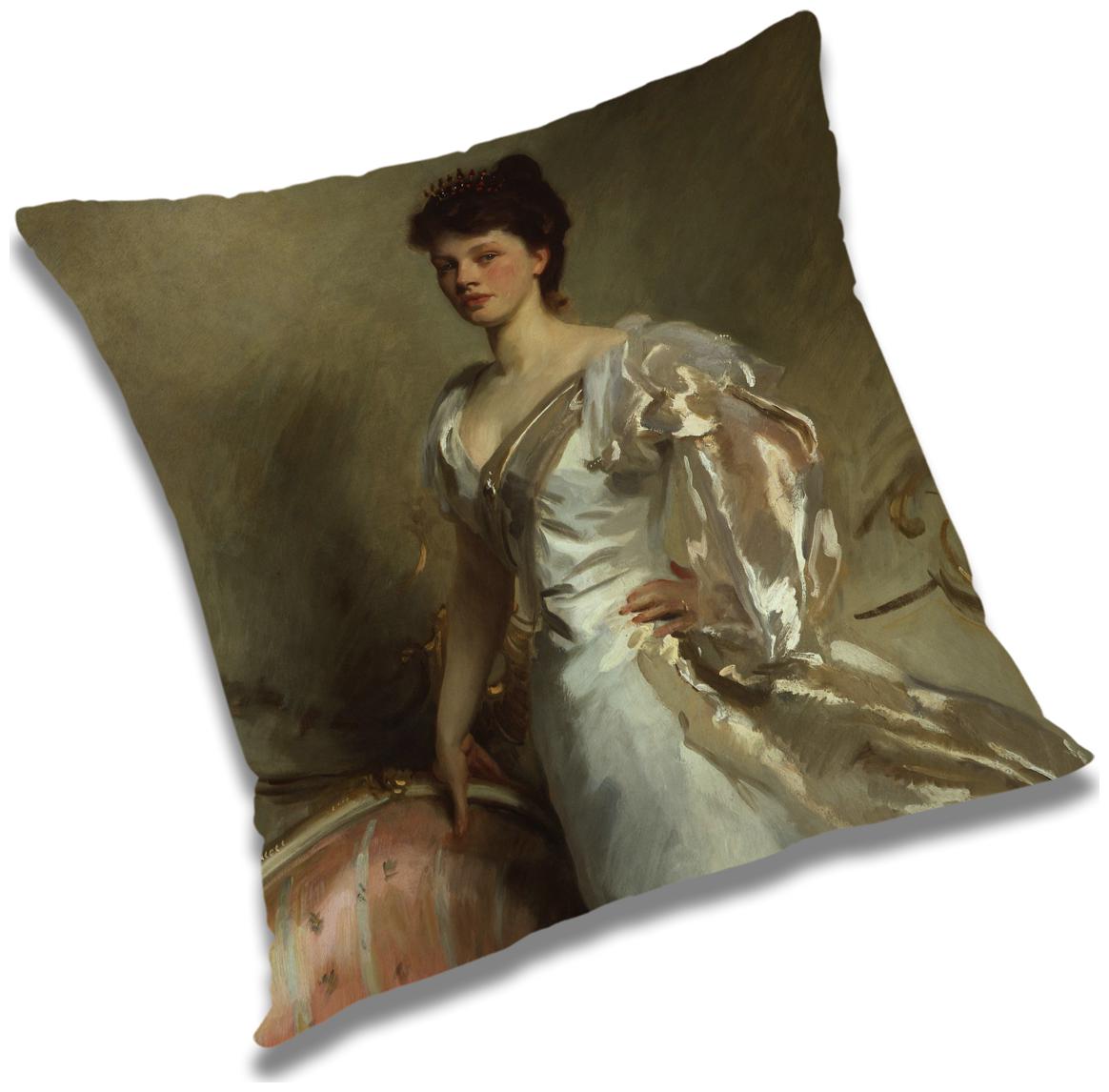 

RADANYA 3d printed Polyester White Cushion Cover ( Extra large Pack of 1 )