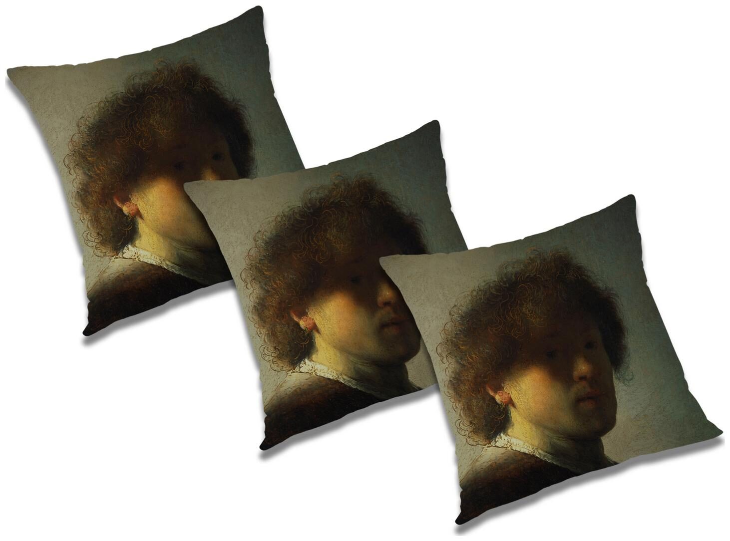 

RADANYA 3D Printed Cushion Cover with Filler (Set of 3) 24x24 inch