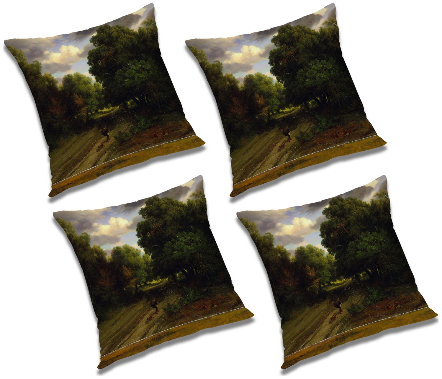 

RADANYA 3D Printed Cushion Cover (Set of 4) 16x16 inch