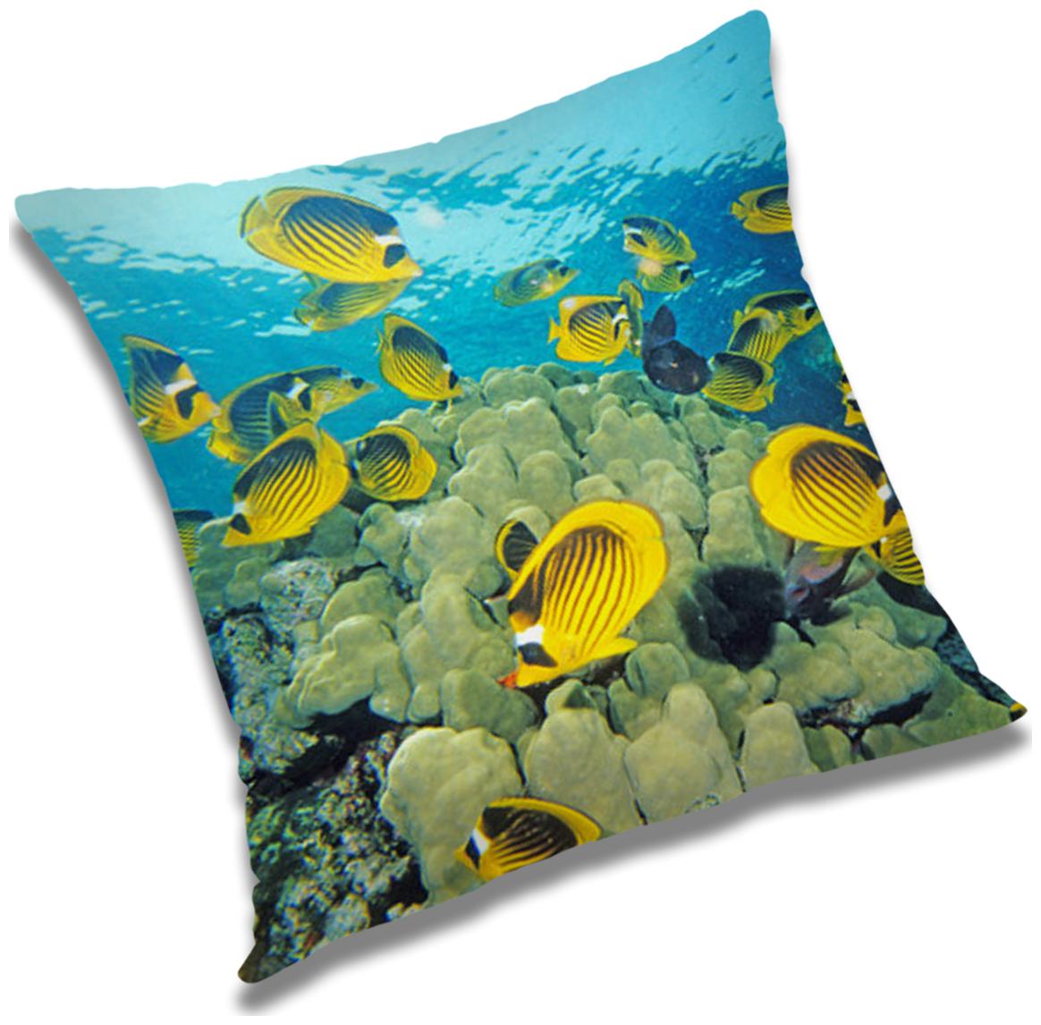 

RADANYA 3d printed Polyester Blue Cushion Cover ( Regular Pack of 1 )