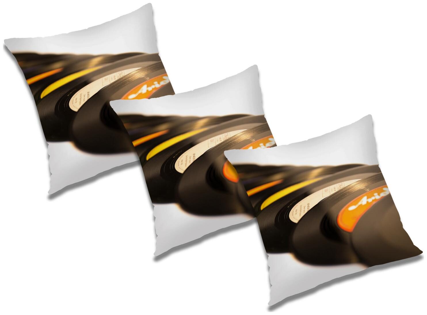 

RADANYA 3d printed Polyester Black Cushion Cover ( Large Pack of 3 )