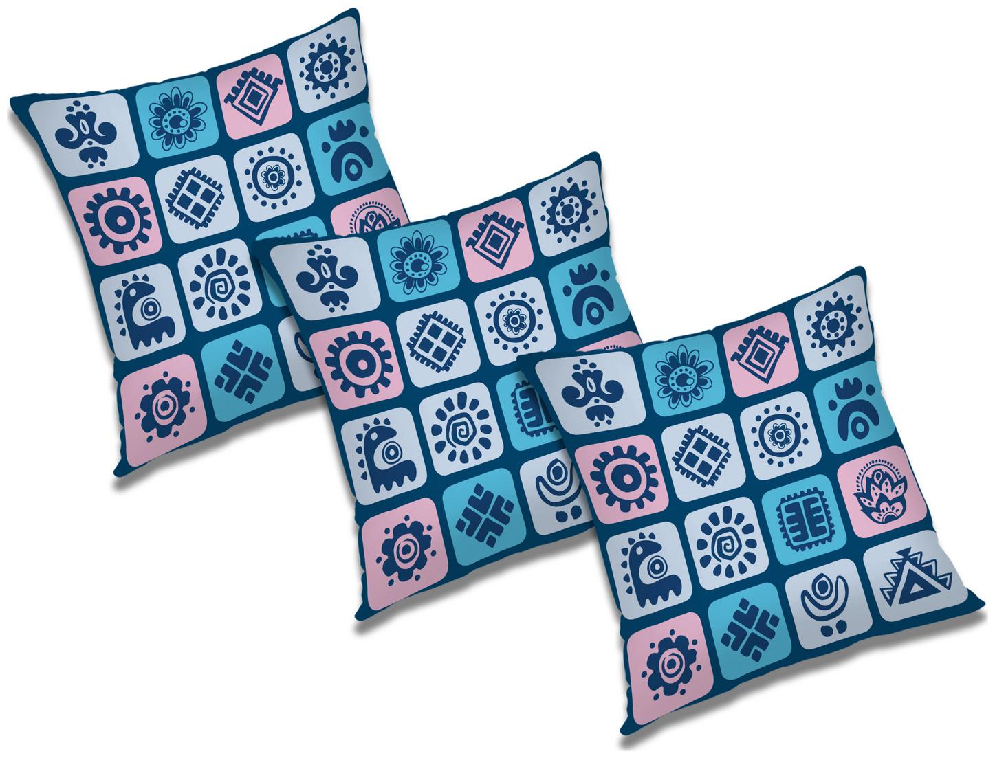 

RADANYA 3D Printed Cushion Cover with Filler (Set of 3) 20x20 inch