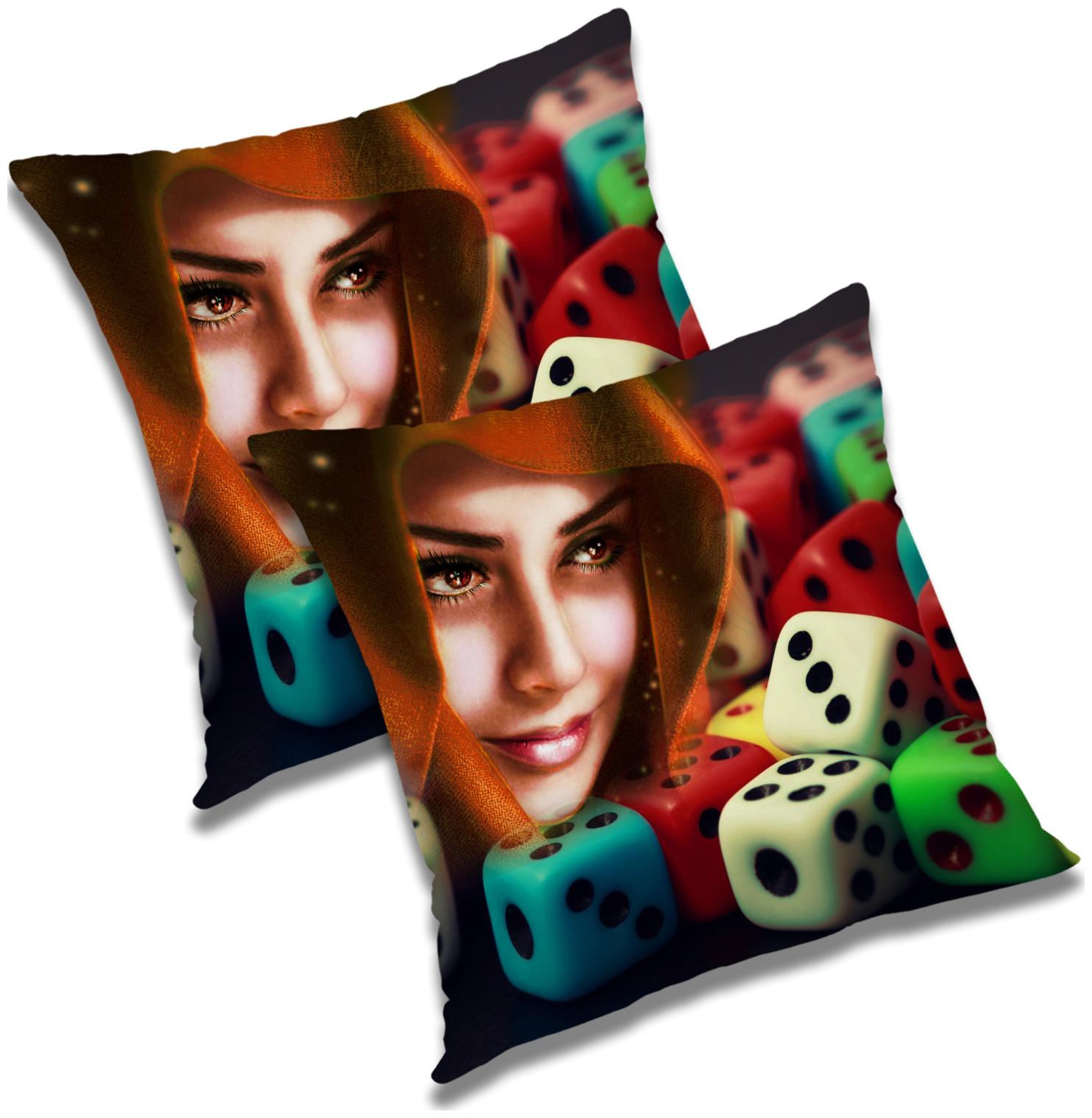 

RADANYA 3D Printed Cushion Cover with Filler Set 24x24 inch