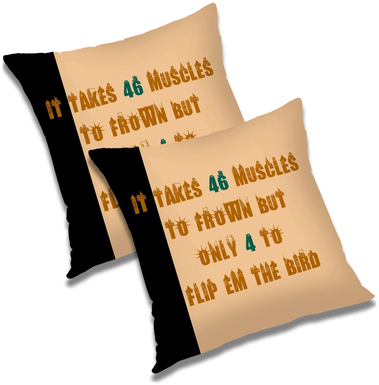 

RADANYA 3d printed Polyester Pink Cushion Cover ( Extra large Pack of 2 )