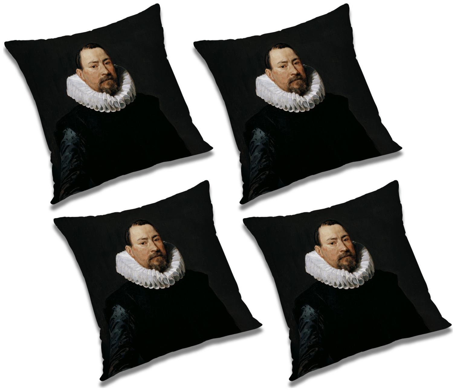 

RADANYA 3D Printed Cushion Cover with Filler (Set of 4) 16x16 inch